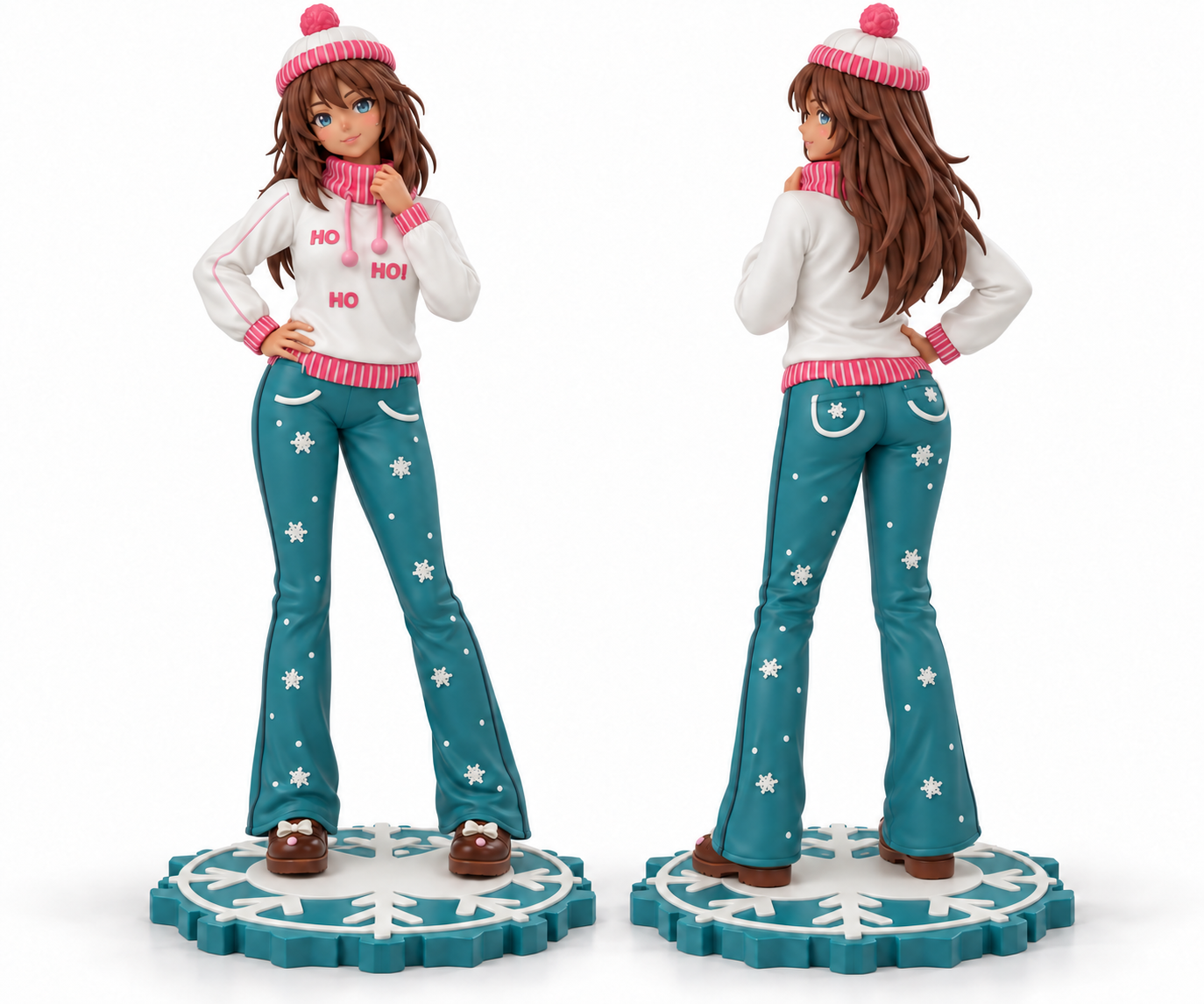 Winterfigur · Vorder- und Rückansicht einer Figur